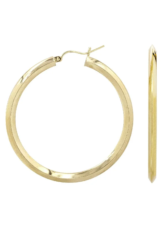 10K Gold  Hoop Earrings | Customizable Size