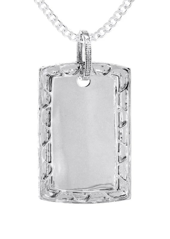 10k-white-gold-diamond-dog-tag-picture-pendant-cuban-chain-appx-36-grams