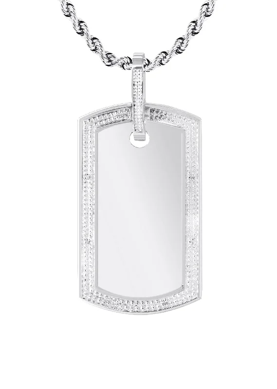 10k-white-gold-diamond-dog-tag-picture-pendant-rope-chain-appx-20-grams