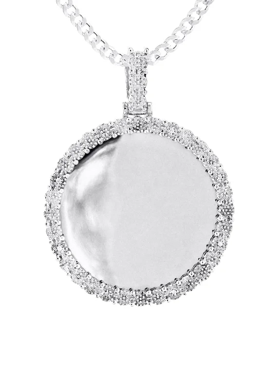 10k-white-gold-diamond-round-picture-pendant-cuban-chain-appx-16-grams