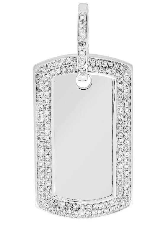 Diamond Dog Tag Pendant | 14.21 Grams | 2.21 Carats