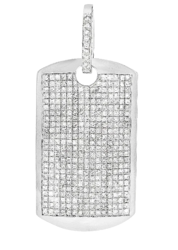 Diamond Dog Tag Pendant | 14.84 Grams | 5.15 Carats