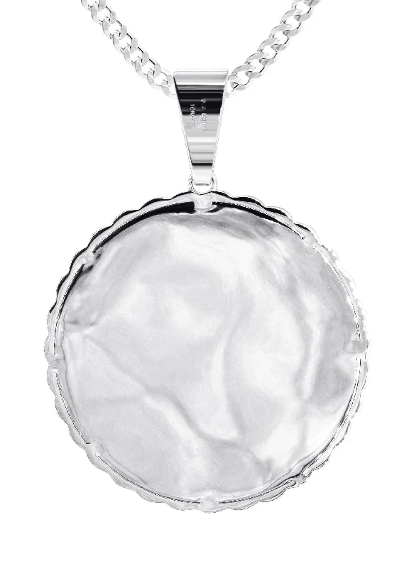 10k-white-gold-large-diamond-round-cuban-picture-pendant-cuban-chain-appx-24-grams