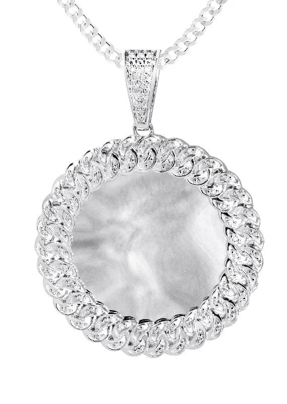 10k-white-gold-large-diamond-round-cuban-picture-pendant-cuban-chain-appx-24-grams