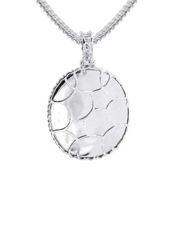 10k-white-gold-small-diamond-oval-picture-pendant-franco-chain-appx-17-grams