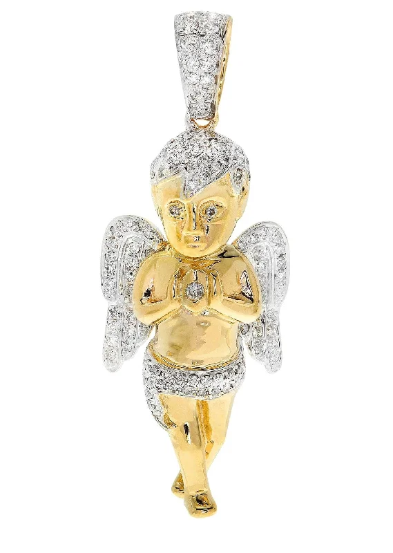 Diamond Angel Pendant | 9.67 Grams | 1 Carats