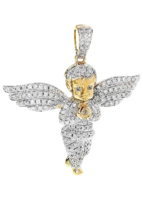 Diamond Angel Pendant | 9.75 Grams | 1.88 Carats