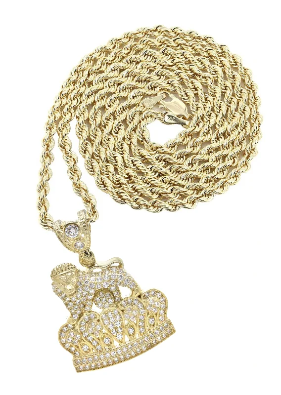 10K Yellow Gold  Lion Necklace | Appx. 16.4 Grams