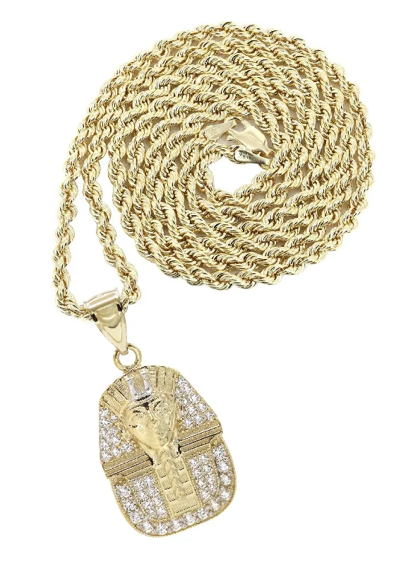 10K Yellow Gold Pharaoh Necklace | Appx. 15.6 Grams