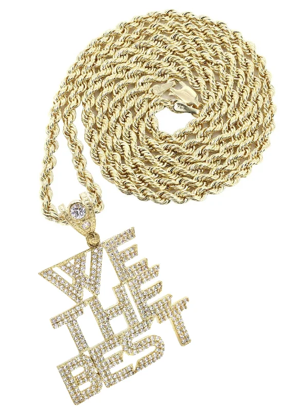 10K Yellow Gold ""We The Best"" Necklace | Appx. 18.6 Grams