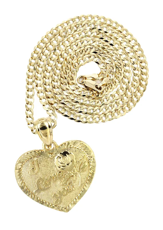 10K Yellow Gold Heart Necklace | Appx. 12.9 Grams