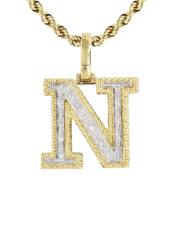 10k-yellow-gold-cuban-chain-letter-n-pendant-appx-15-4-grams