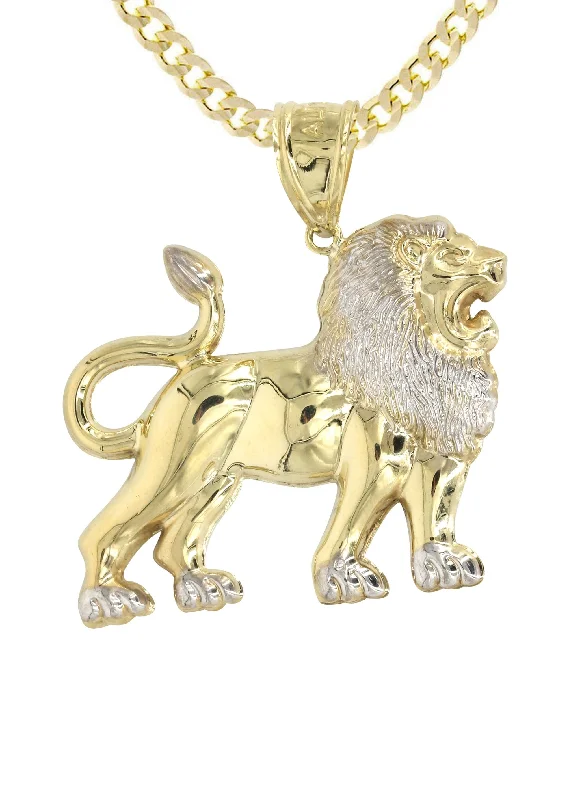 10k-yellow-gold-cuban-chain-lion-pendant-appx-16-grams