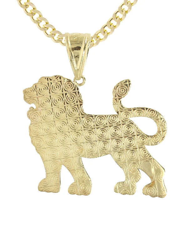 10k-yellow-gold-cuban-chain-lion-pendant-appx-16-grams