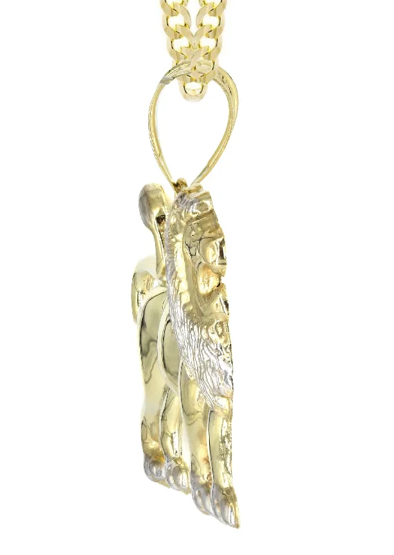 10k-yellow-gold-cuban-chain-lion-pendant-appx-16-grams