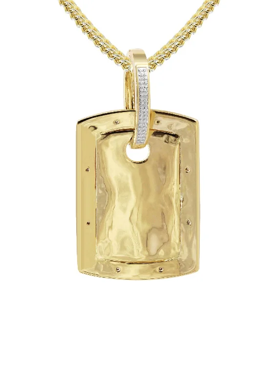 10k-yellow-gold-diamond-dog-tag-picture-pendant-cuban-chain-appx-19-grams