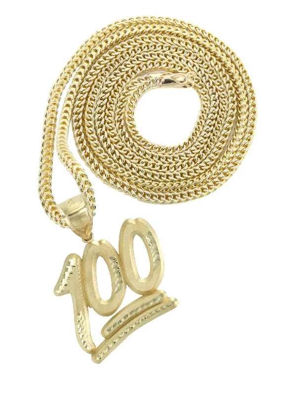 10K Yellow Gold 100 Necklace | Appx. 14.8 Grams