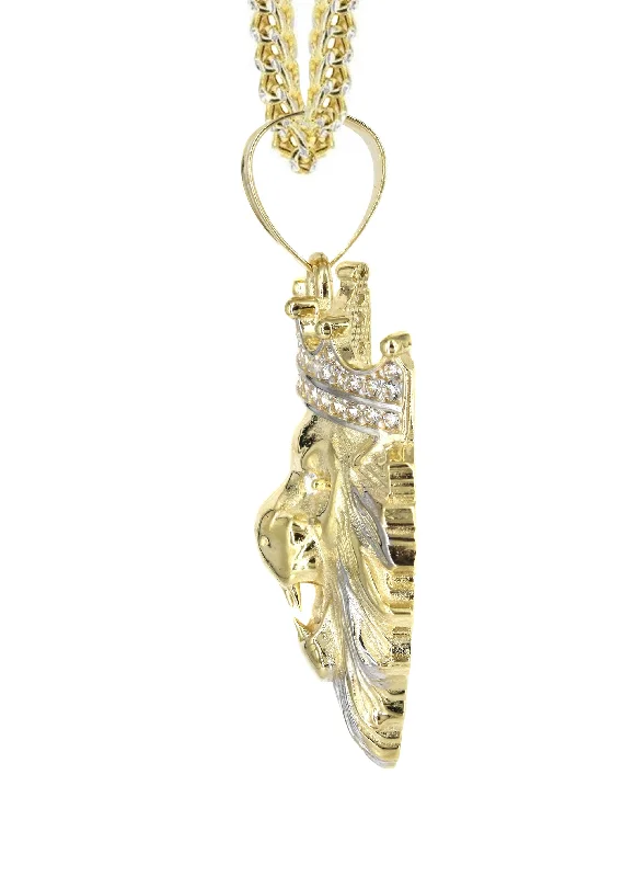 10k-yellow-gold-franco-chain-lion-head-pendant-appx-16-3-grams