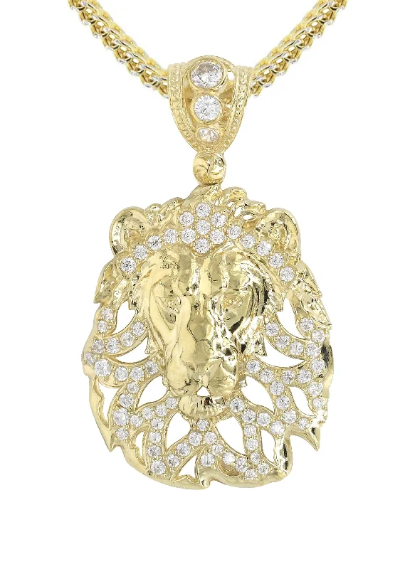 10k-yellow-gold-franco-chain-lion-head-pendant-appx-17-4-grams