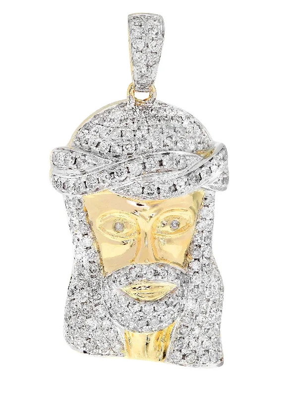 Diamond Jesus Piece | 12.48 Grams | 2.43 Carats