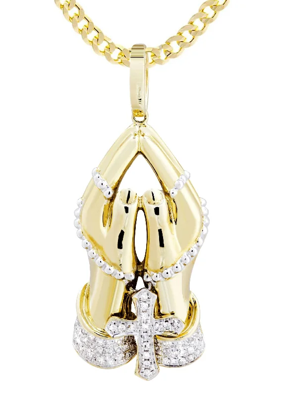 10k-yellow-gold-praying-hands-pendant-cuban-chain-0-46-carats