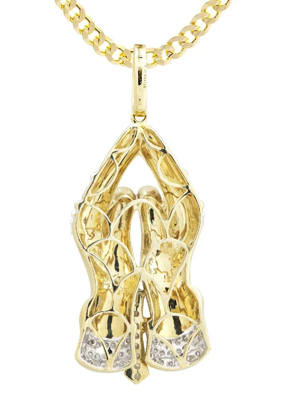 10k-yellow-gold-praying-hands-pendant-cuban-chain-0-46-carats