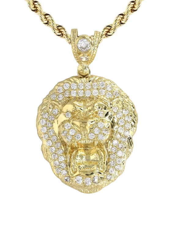 10k-yellow-gold-rope-chain-cz-lion-head-pendant-appx-16-4-grams