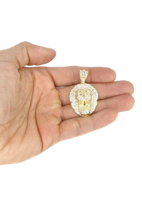 10k-yellow-gold-rope-chain-cz-lion-head-pendant-appx-16-4-grams