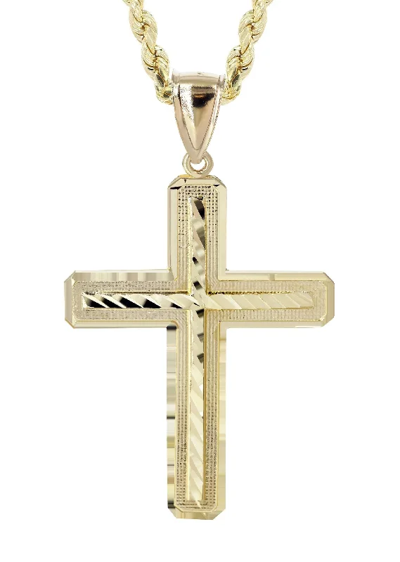 10k-yellow-gold-rope-chain-diamond-cut-cross-pendant-appx-13-4