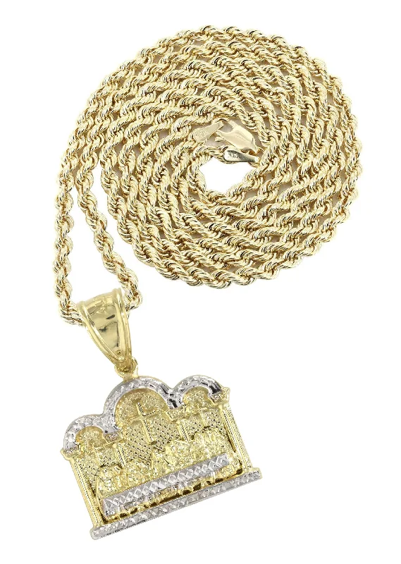 10K Yellow Gold Last Supper Necklace | Appx 13.5 Grams