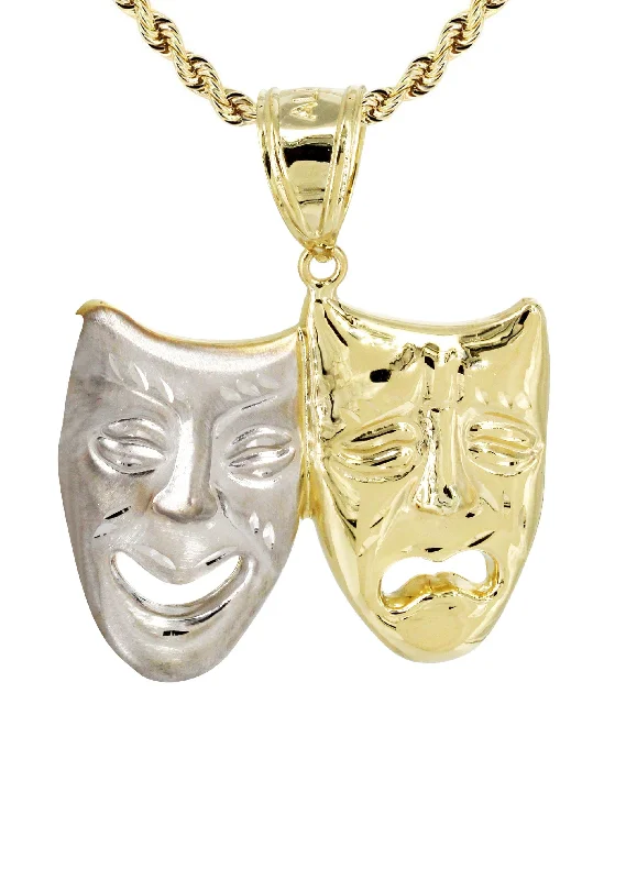 10k-yellow-gold-rope-chain-theater-masks-pendant-appx-14-6-grams