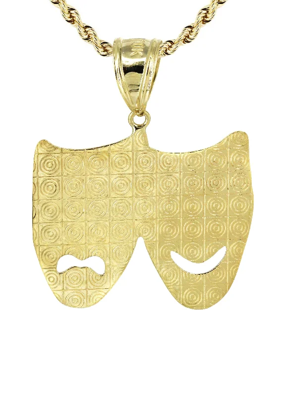 10k-yellow-gold-rope-chain-theater-masks-pendant-appx-14-6-grams