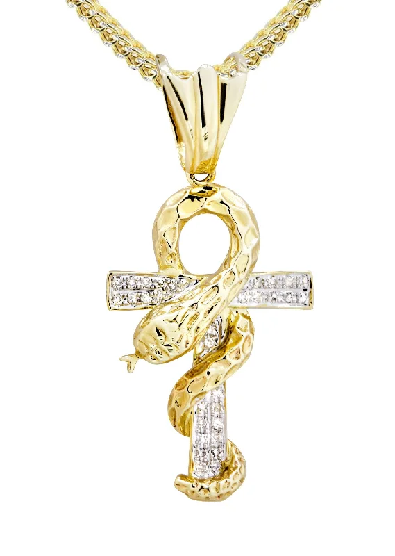 10k-yellow-gold-serpent-ankh-pendant-franco-chain-0-17-carats