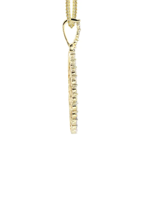 10k-yellow-gold-small-diamond-oval-picture-pendant-franco-chain-appx-17-grams