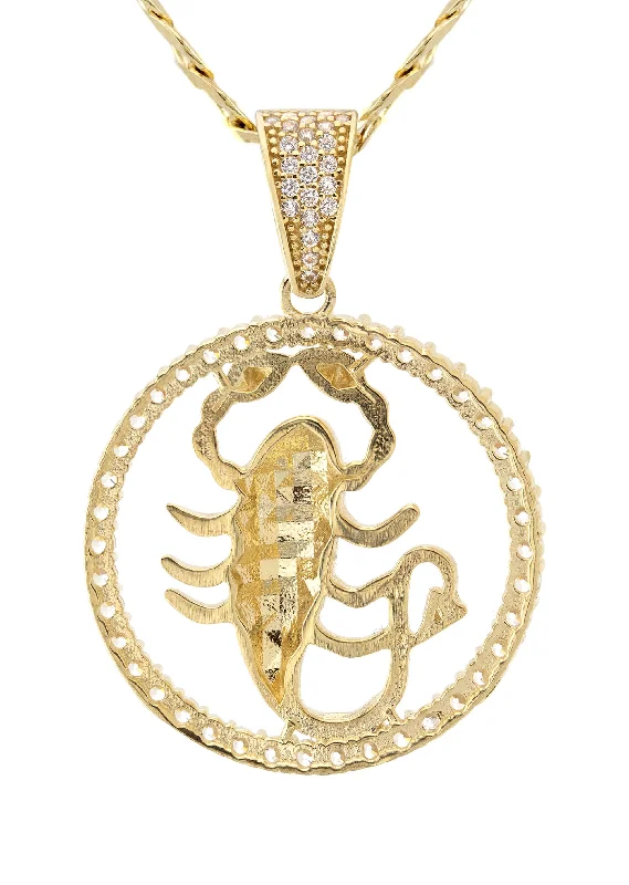 10k-yellow-gold-zodiac-aquarius-necklace-appx-17-1-grams