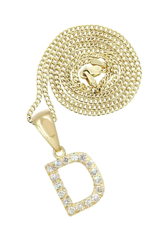 14k-gold-diamond-ladies-initial-pendant-and-cuban-chain-50-carat