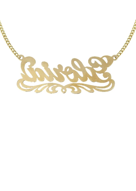 14k-ladies-diamond-cut-name-plate-necklace-appx-7-3-grams