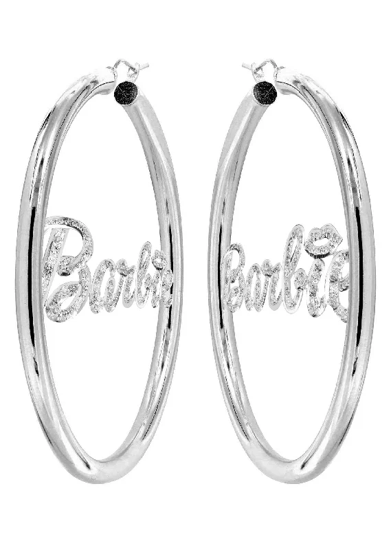 14k-ladies-diamond-cut-with-diamonds-name-plate-hoop-earrings