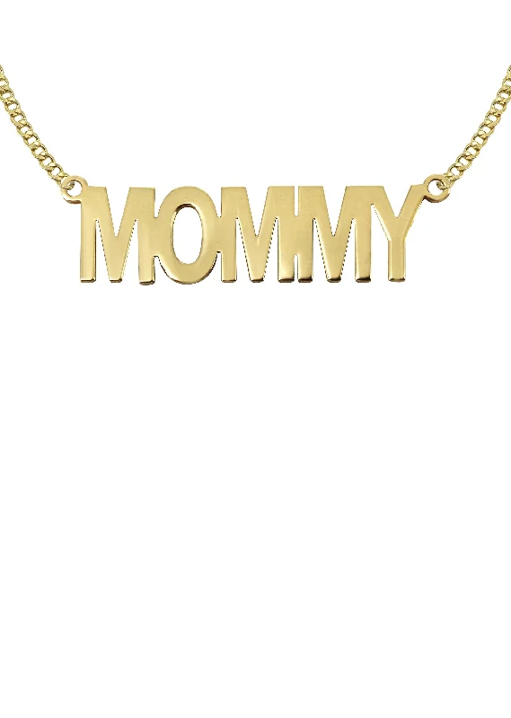 14K Gold  Mommy Name Plate Necklace | Appx. 6.1 Grams