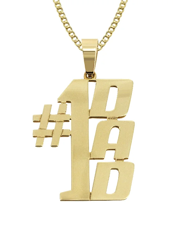 14K Gold  Number Name Plate Necklace | Appx. 7.6 Grams