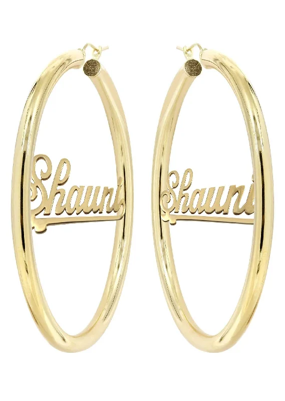 14k-ladies-plain-gold-name-plate-hoop-earrings