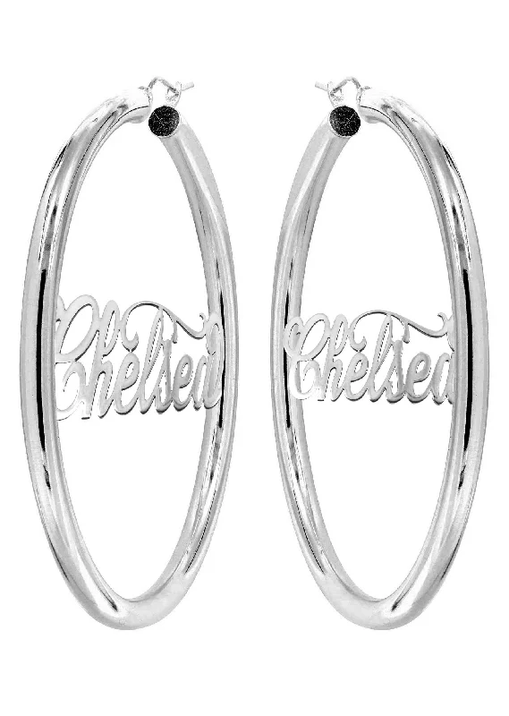 14k-ladies-white-gold-name-plate-hoop-earrings