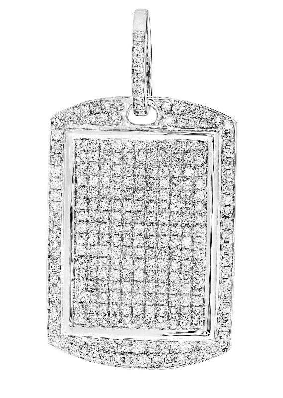 Diamond Dog Tag Pendant | 20.72 Grams | 6.3 Carats