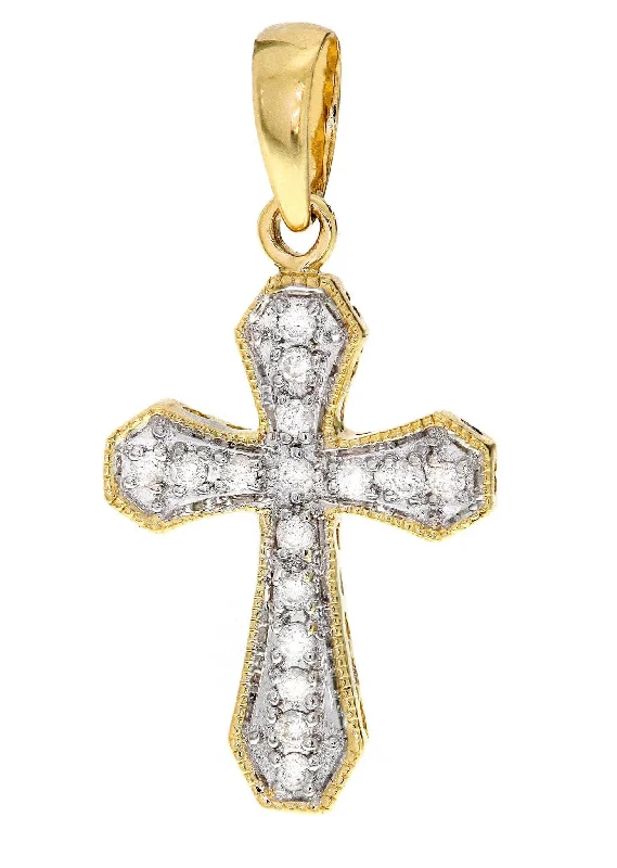 Diamond Cross Pendant | 1.12 Grams | 0.11 Carats