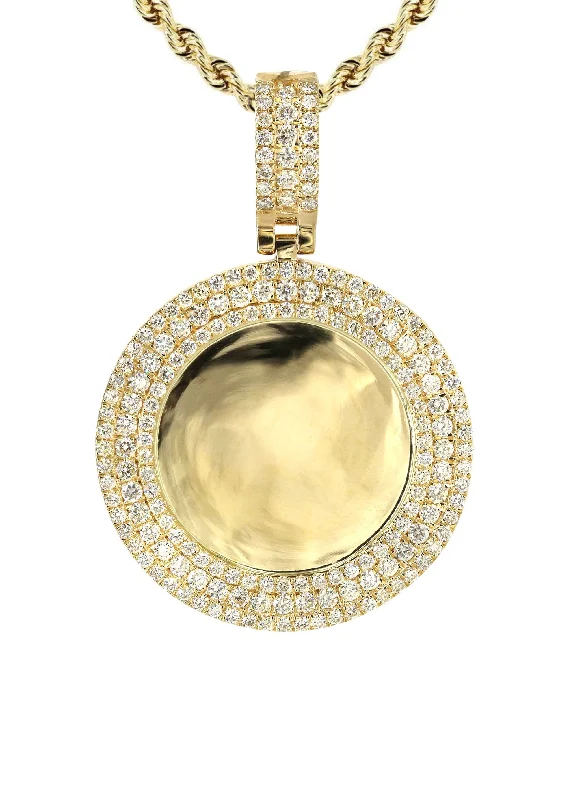 14k-yellow-gold-diamond-round-picture-pendant-rope-chain-2-75-carats-appx-22-9-grams