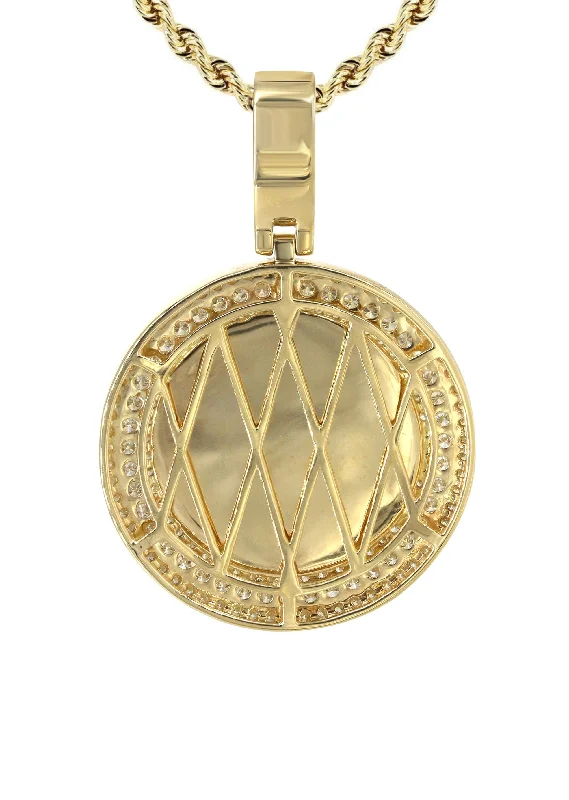 14k-yellow-gold-diamond-round-picture-pendant-rope-chain-2-75-carats-appx-22-9-grams