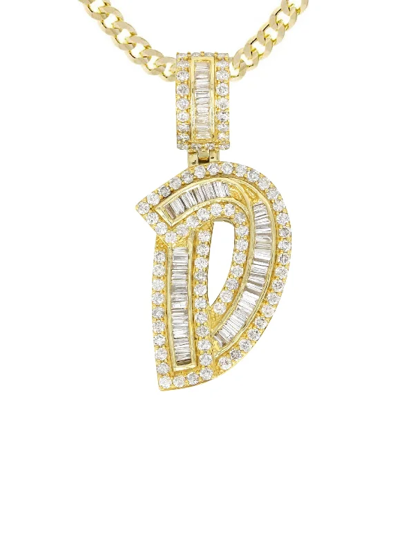 14k-yellow-gold-letter-d-baguette-diamond-pendant-cuban-chain-2-15-carats