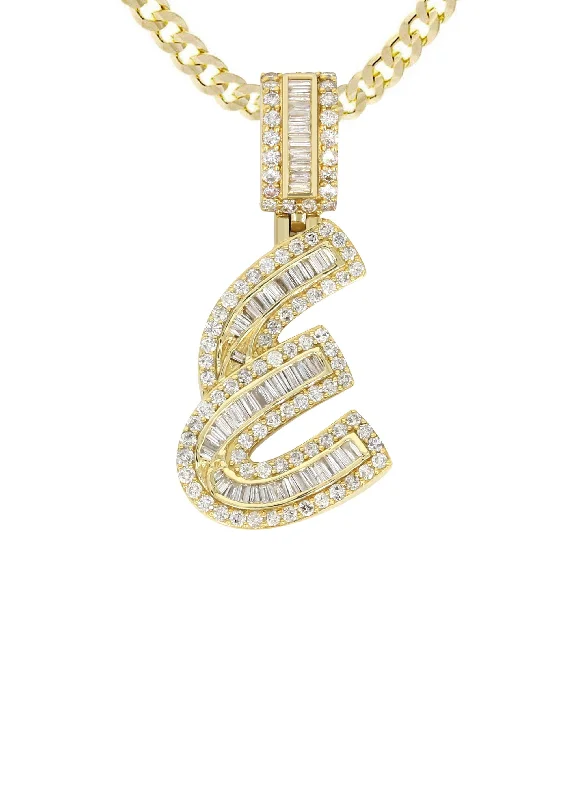 14k-yellow-gold-letter-e-baguette-diamond-pendant-cuban-chain-2-16-carats