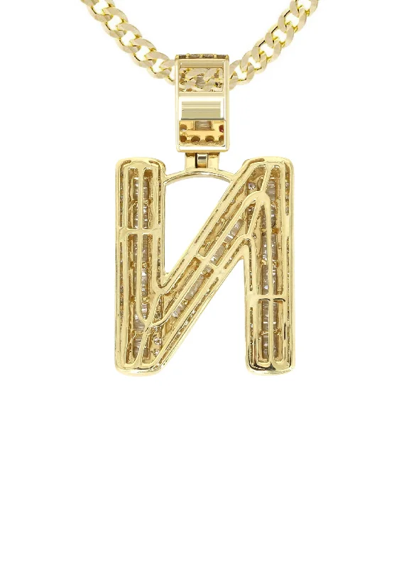 14k-yellow-gold-letter-n-baguette-diamond-pendant-cuban-chain-2-1-carats