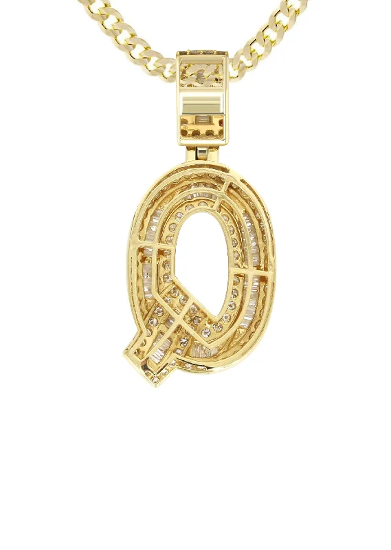 14k-yellow-gold-letter-q-baguette-diamond-pendant-cuban-chain-2-22-carats